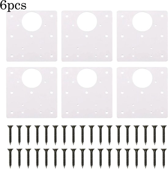 Scharnier reparatie - Scharnier - 6 stuks - Kunstof - Universeel - Scharnier reparatieplaat - Keukenkastje - Reparatieplaat - Merkloos