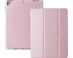 Tablet Hoes + Standaardfunctie - Geschikt voor iPad Hoes 5e, 6e, Air 1e, Air 2e Generatie - 9.7 inch (2017/2018) - Roze Goud