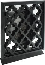 Weha Retro grille carrée, diamètre de connexion Ø100mm, aluminium Zwart RAL9005