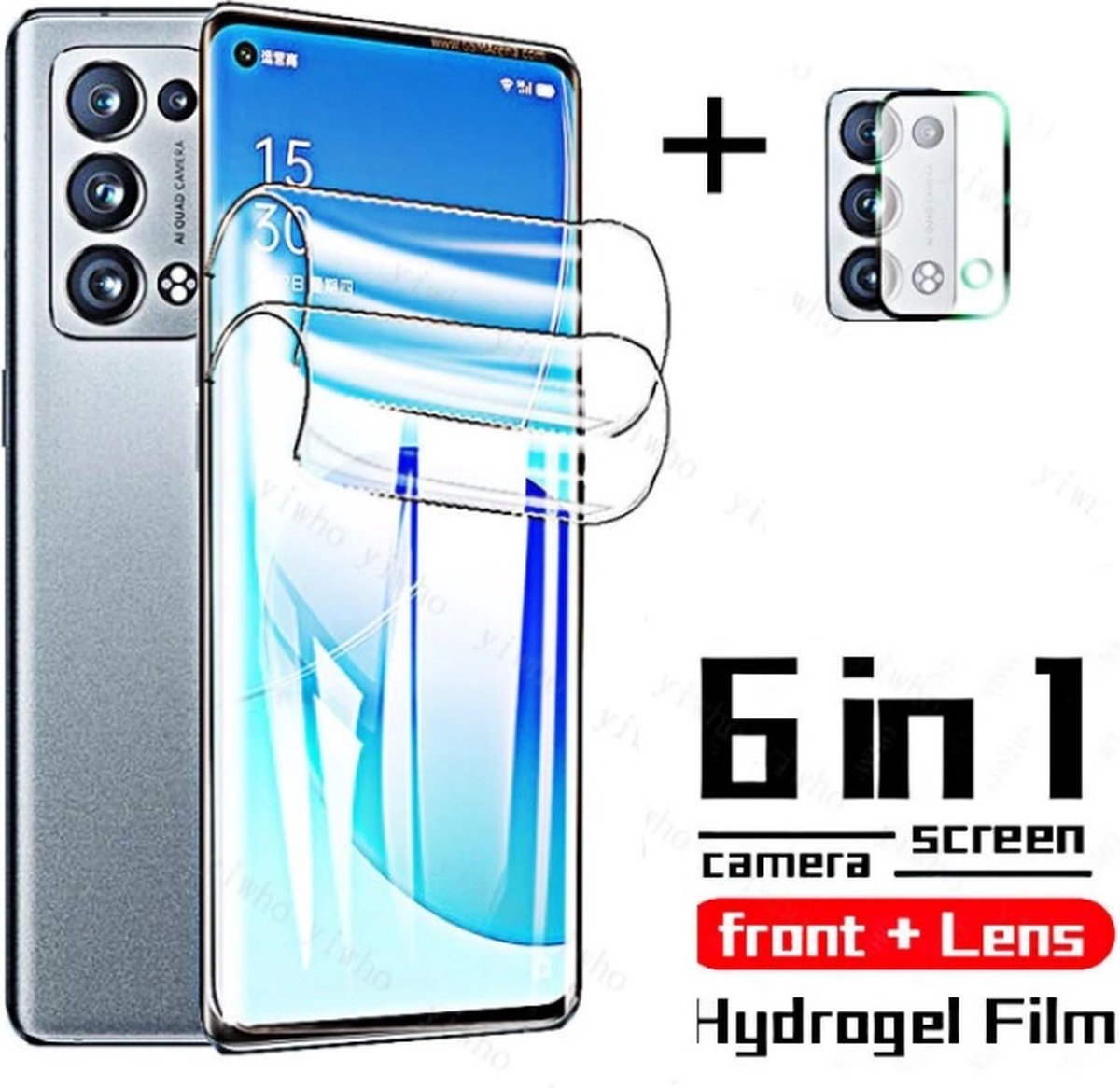 Reno6 5G Screen Protector – Screenprotector glas – Lens glas protector