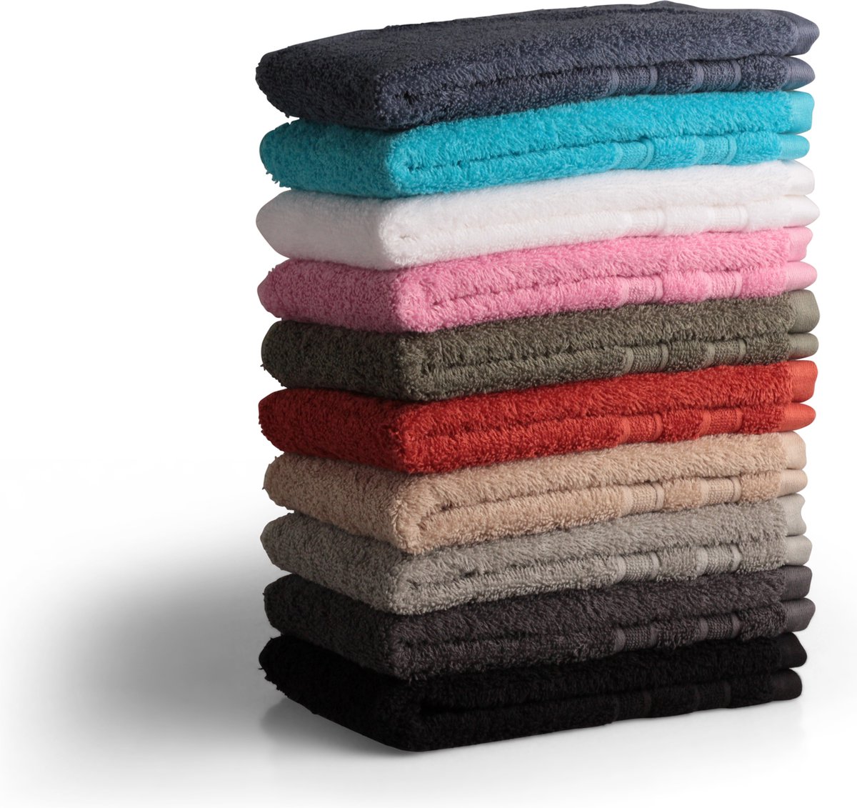 Seashell Luxor Gastendoekjes Grijs 6 stuks 30x50cm Hotel