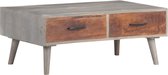 Table basse Medina 100x60x40 cm manguier brut massif gris