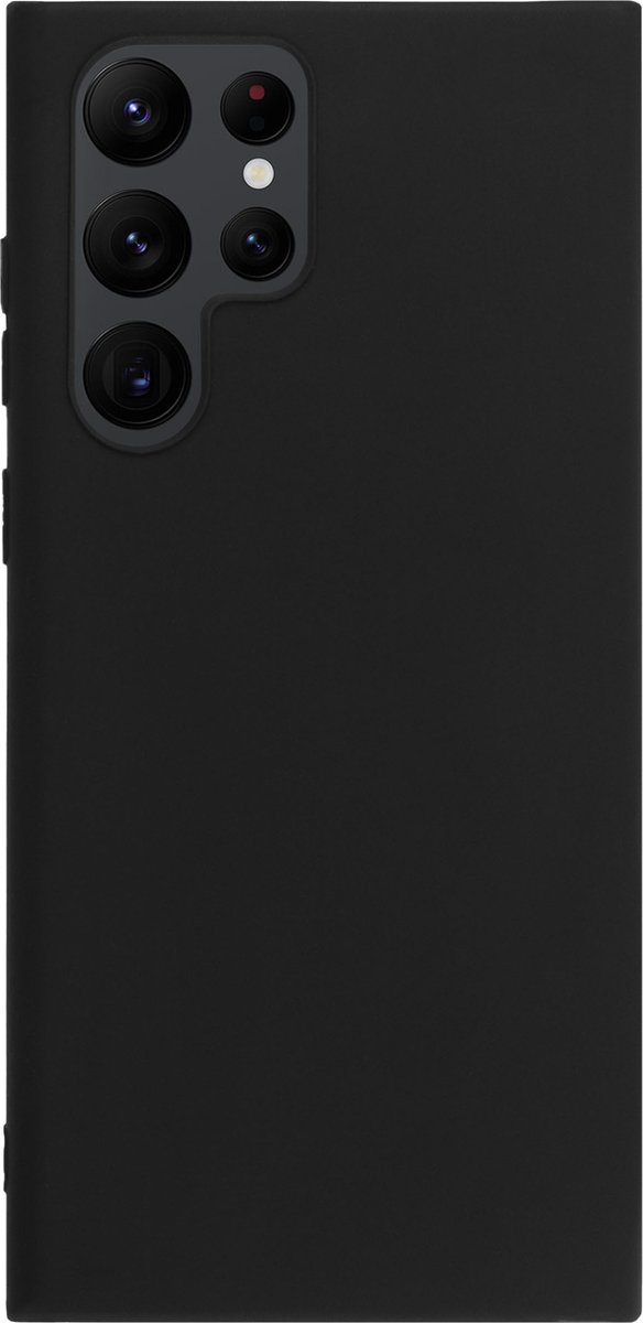 BMAX Essential hoesje geschikt voor Samsung Galaxy S22 Ultra - Softcase - Samsung - Back cover - Backcover - Beschermhoesje - Telefoonhoesje - Softcover - Telefoonbescherming - Zwart