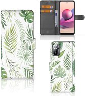 Wallet Book Case Xiaomi Redmi Note 10/10T 5G | Poco M3 Pro Smartphone Hoesje Leaves