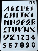 Lettersjablonen - Sjabloon met letters - Alfabet - ABC - Cijfers - Handlettering - Bullet Journaling - #R5 - 17,8X26cm