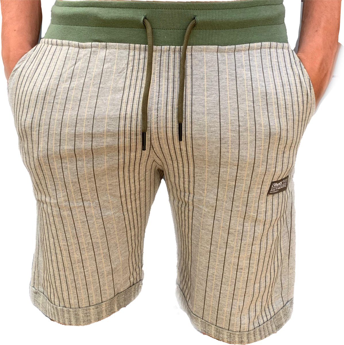 Embrator mannen Jogging Short grijs streep grijs maat XXL