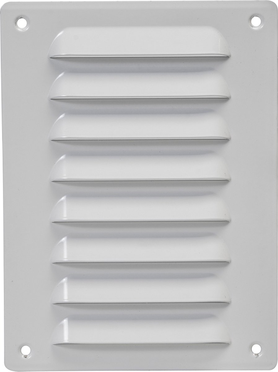 Paneir Airdesigns- metaal-140 X 190 - omgezette rand - opbouw - aanvoer & afvoer - wit