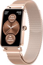 Avalue® Luxe Smartwatch Dames Rosé Goud - Watch geschikt voor iOS, Android & HarmonyOS toestellen