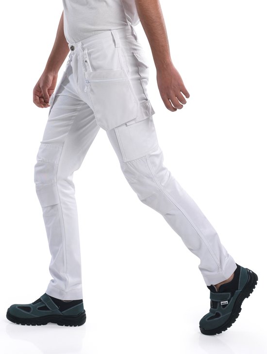 Pantalon de peintre résistant à l'eau Bitco BTC14W - Pantalon de travail - Homme - Wit - Taille 50