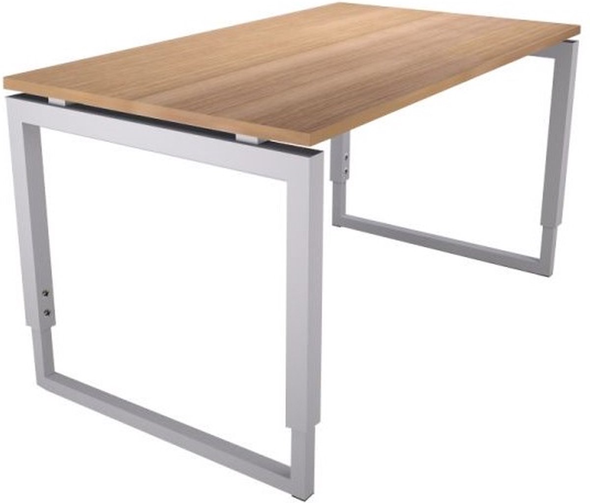 Offeco Bureau Harlow - Bureau - Bureautafel - Vergadertafel - Gaming bureau - Game bureau - Computertafel - Desk - Bureau Aluminium - Verstelbaar bureau - Gaming Desk - Bureau tafel - Bureau verstelbaar -  Havanna  - 120x80cm-- blad-  onderstel- x80