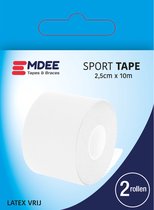 Emdee Sporttape Duo Wit 2,5 cm x 10 m 2 stuks