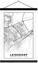 Porte-affiche avec affiche - Affiche scolaire - Leiderorp - Carte - Carte - Plan de la ville - 40x60 cm - Lattes noires