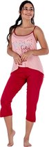 VANILLA - Midnight Cutie dames pyjama - Pyjamasets - viscose - PJ8743 - Roze - XXL