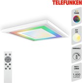 Telefunken FRAMELIGHT - LED Paneel - 318706TF - CCT-kleurtemperatuurregeling - incl. afstandsbediening - RGB Framelight - traploos dimbaar via afstandsbediening - memoryfunctie - IP20 - 25.000 uur - 29,5 x 29,5 x 5,5 cm
