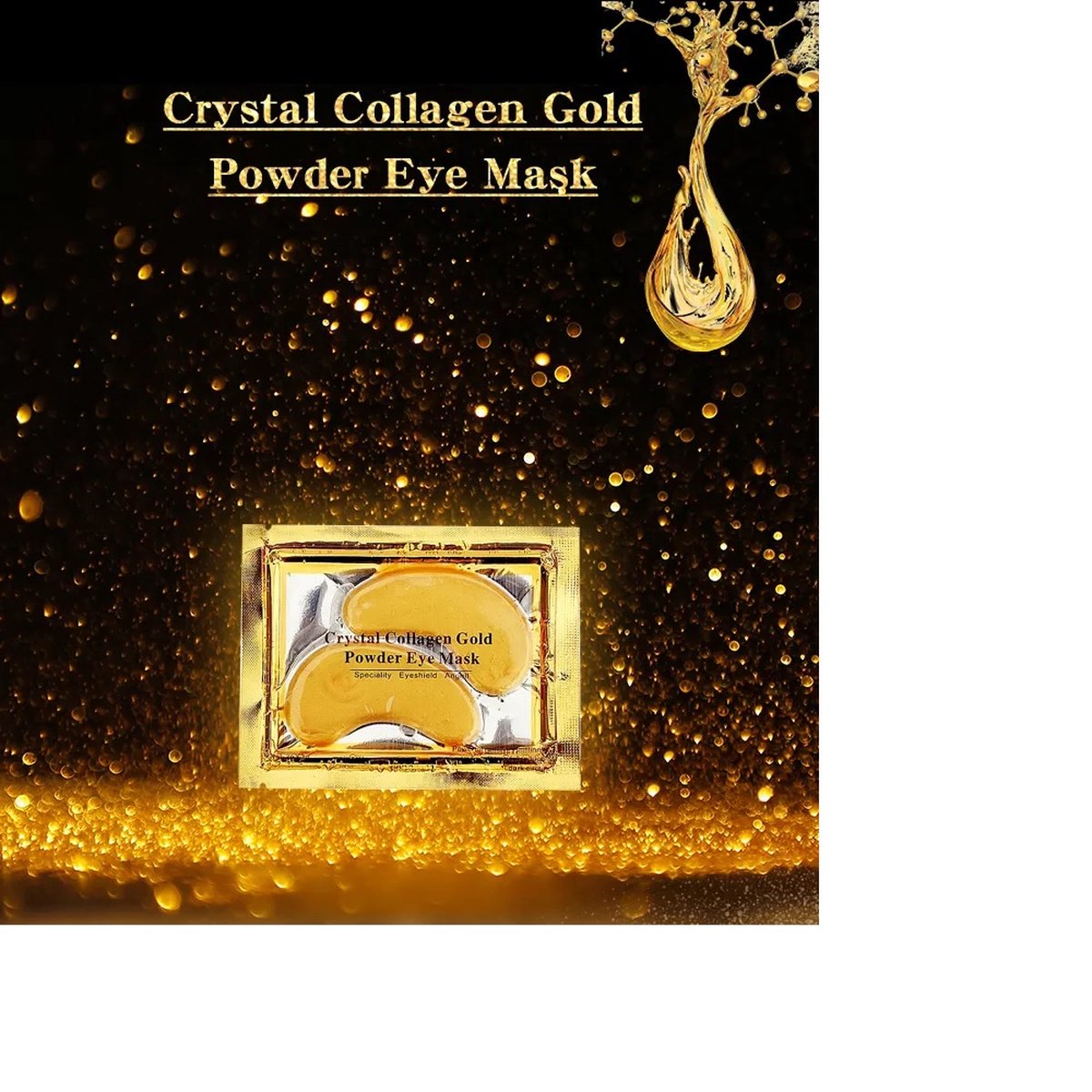 Collageen oogmasker 8 STUKS (4 paar) - gezichtsmaskers verzorging - anti wallen en donkere kringen – eye oog patches pads - Gezichtsverzorging tegen wallen - Eye pads tegen donkere kringen - Hydrogel goud - eyepads