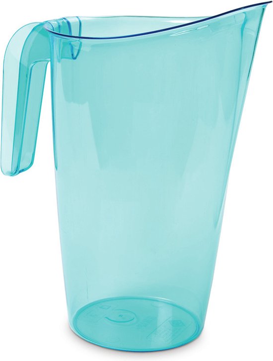 2 x pichet à eau / pichet à jus transparent / bleu d'une contenance de 1,75  litres en... | bol.com