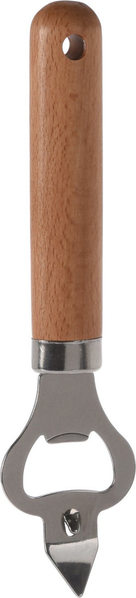 Keukengerei flesopener RVS steel en houten handvat 17 cm - Beechwood