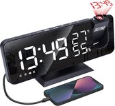 DistinQ Wekkerradio met Projectie en USB - Projectiewekker  - Weerstation temperatuur aanduiding - Snooze-functie