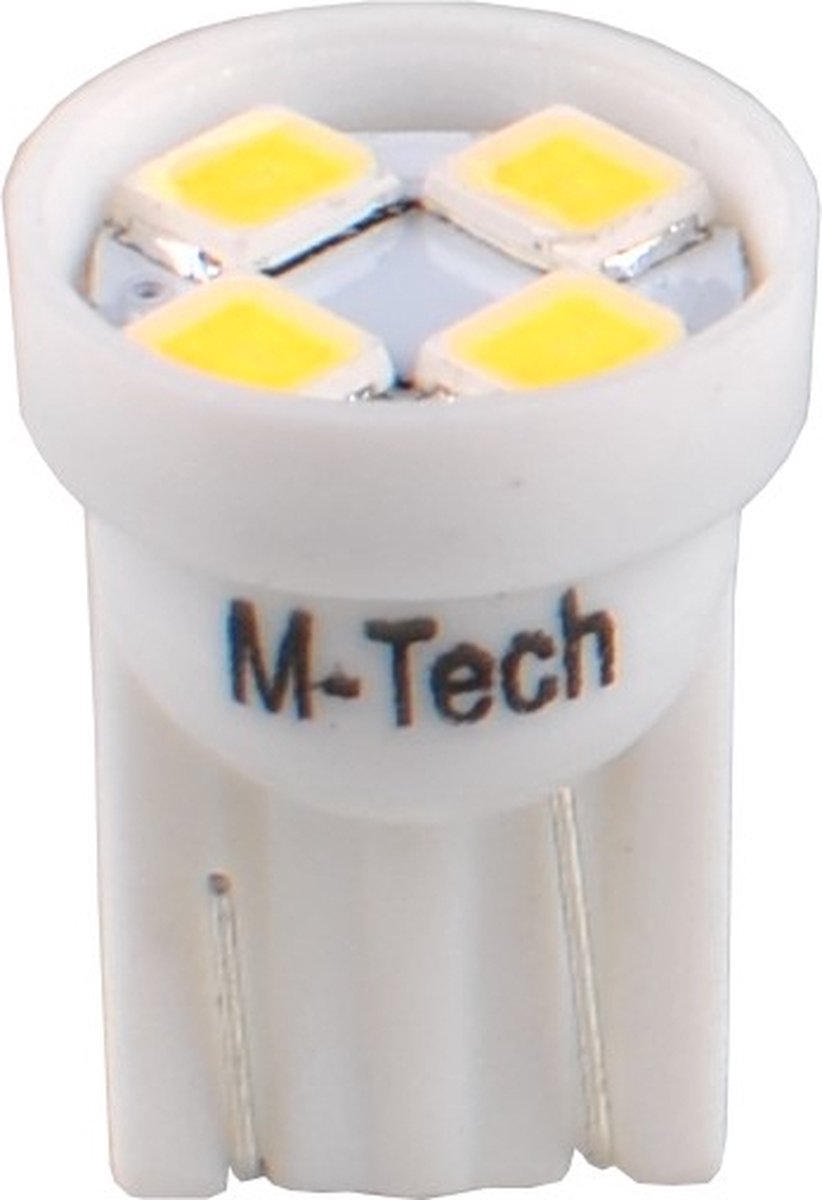M-Tech LED W5W 12V - Basic 4x Led diode - Wit - Set