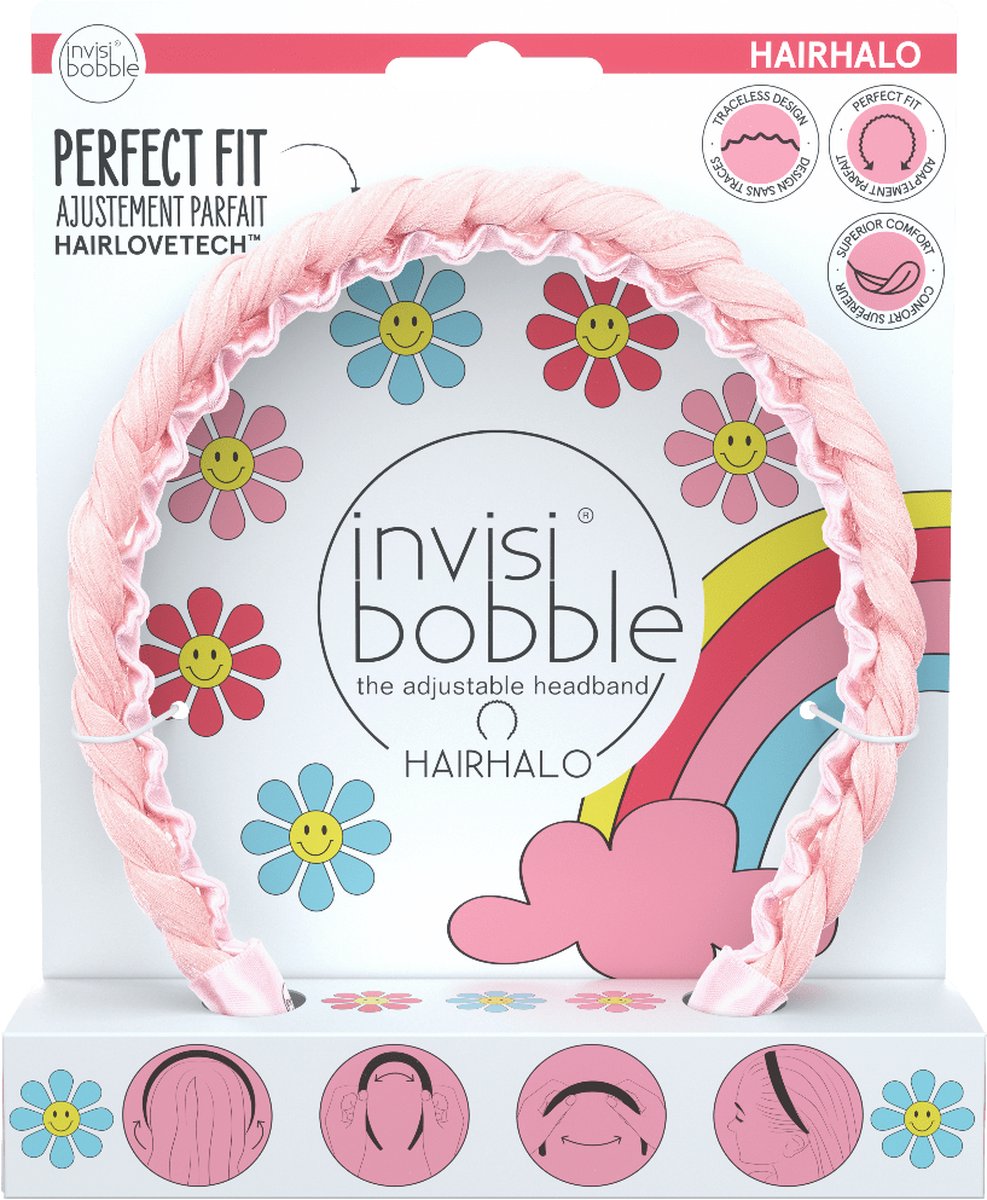 Invisibobble HairHalo Eat,Pink,And Be Merry.
