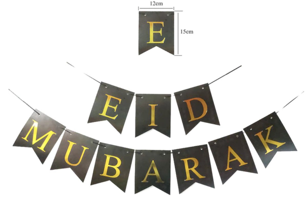 Ramadan versiering – Eid Mubarak – Feest decoratie – Eid Mubarak vlaggetjes  - Eid... | bol.com