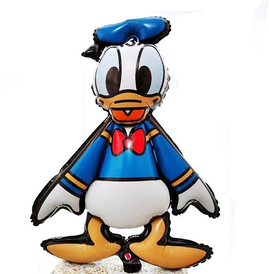 Partygoodz - Folieballon Donald Duck - 70 CM - Cartoon - Verjaardag - Kinderfeestje - Inclusief Opblaasrietje