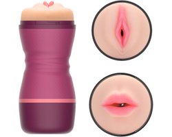 ME'ADAM - Masturbator - 2-1 Deepthroat & Pussy - Blowjob - Pocket Pussy en Mond - Sex Toy voor Mannen - 20 cm doublefun - masturbator voor mannen