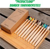 ProductLand Bamboe Tandenborstels - 8 + 2 GRATIS - 10 Stuks - Verschillende Kleuren - Fijn Poetsend - Vegan - Zero Waste - Bamboe Tandenborstel - Bamboo Toothbrushes - Duurzame Tandenborstels - Tandenborstel -