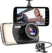 TechU™ Dashcam Voor en Achter Camera – M07 Pro – Dashboardcamera – 4” Scherm – Full HD 1080P – 170° Wijdhoeklens – Parkeermonitor – Looprecording – Bewegingssensor – G-sensor – Nachtvisie – Incl. Achteruitrijcamera - voor auto