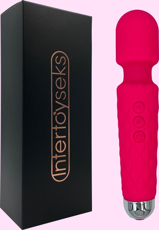 INTERTOYSEKS Vibrator & Clitorisstimulator - Persoonlijke Massager & Toverstafvibrator - Stille Vibrators voor Vrouwen - Sex Toys ook voor Koppels - Roze