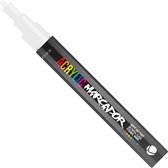 MTN Acrylic Marcador - Verfstift - fijne punt van 1 mm - permanent - Wit