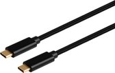 NÖRDIC USBC-N1024 USB-C naar USB-C kabel - USB3.2 Gen1 - PD60W - 5Gbps - 2m - Zwart