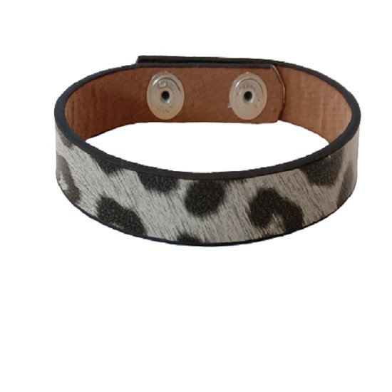 Little Bijoux aanpasbare armband-Leopard Off White