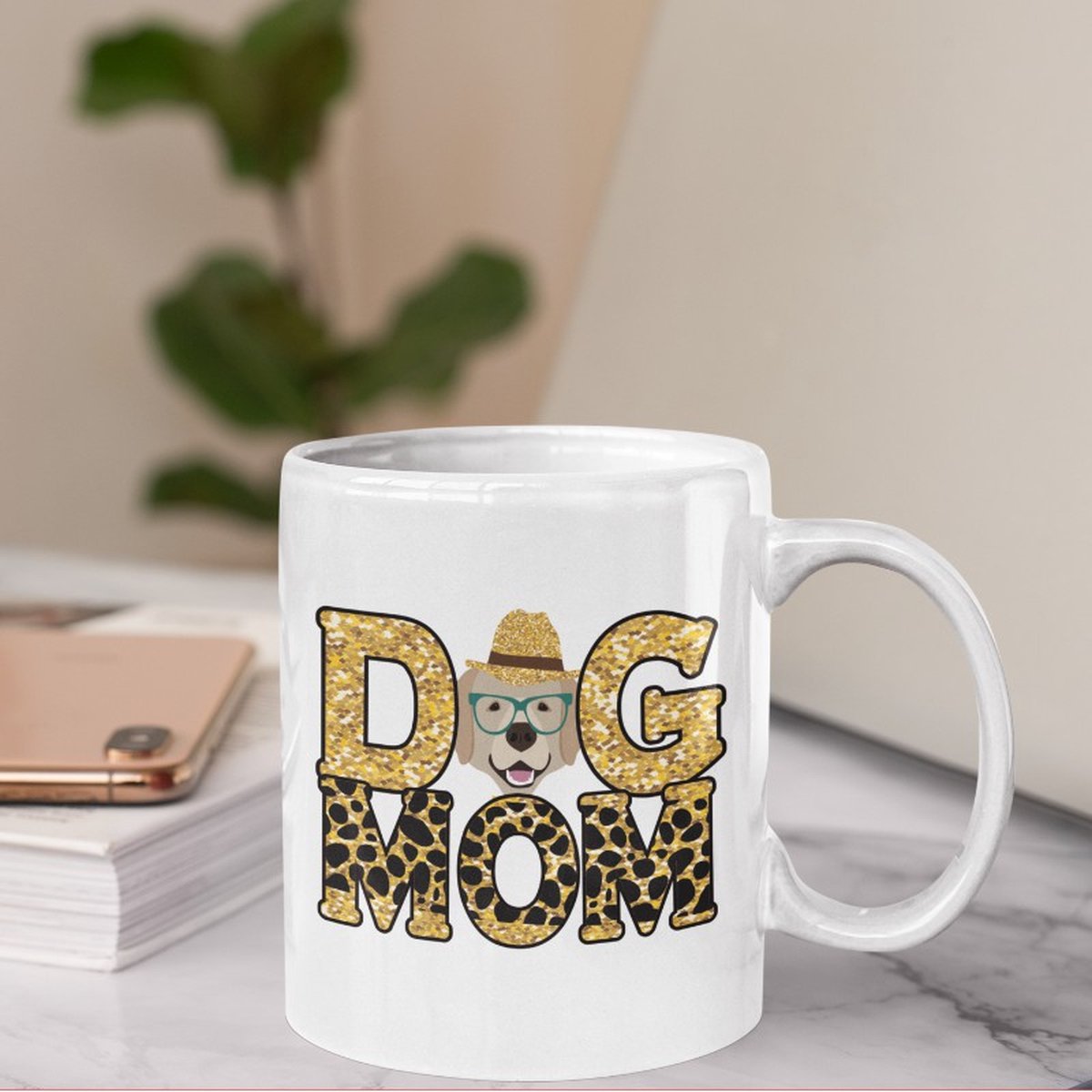 Mok Beker voor het baasje van een prachtig hondje, hond moeder, papa, hondencadeau type 7