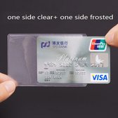 ID-kaarthoesje / beschermhoesje 10 Pack (één zijde transparant één zijde helder) / Bankpas beschermer / Plastic card Id houder / Creditcard beschermhoesje / Huls Voor Bank- Of Identiteitskaart .