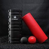 Happygetfit - Trigger Point Foam Roller-Rumble-set voor diepe weefselmassage, voor spiermassage en diepteontspanningstherapie, 2-in-1 spierschuimrollerset voor benen en lichaam