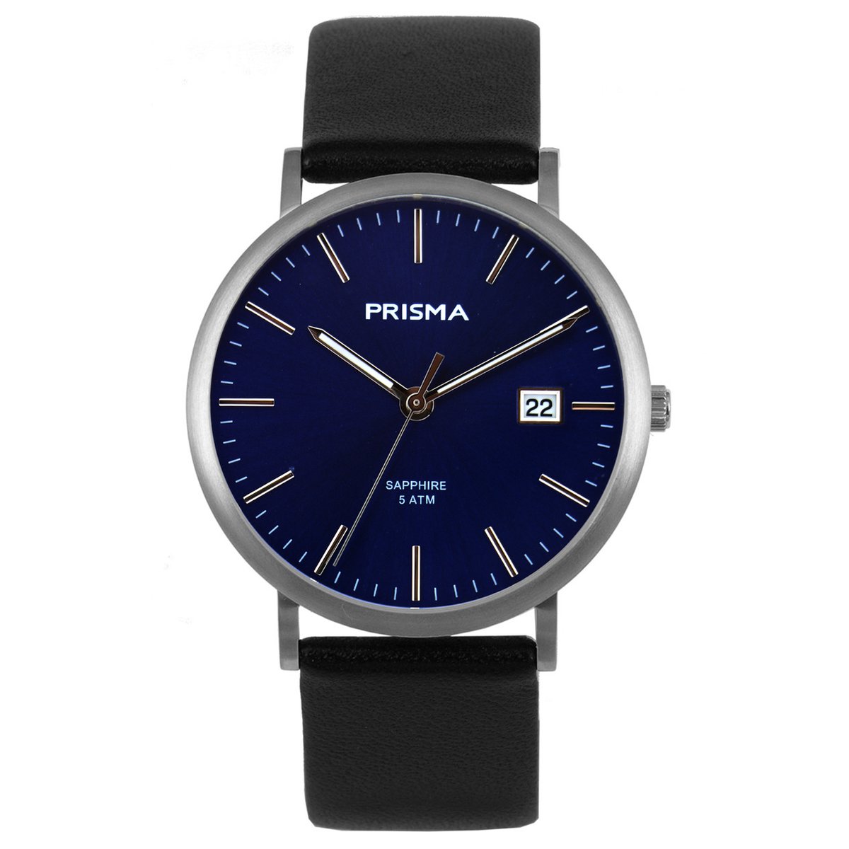 Prisma Heren Horloge P.1666 Blauw Leder