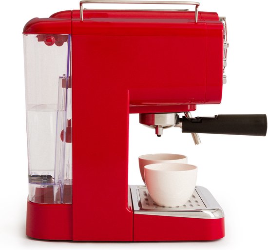 CREATE THERA Retro - Machine à café rétro - Rouge - Deux bras à
