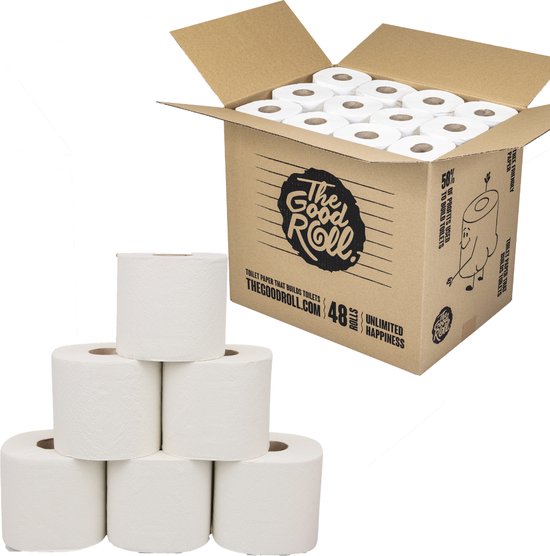 THE GOOD ROLL WC papier - 48 stuks -400vel -2-laags - The Wrapless Choice-  Duurzaam-... | bol.com