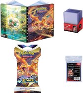 Pokémon - SS9 Brilliant Stars 9-Pocket - Charizard Portfolio + Sleeved Booster Pack + Ultra Pro Set