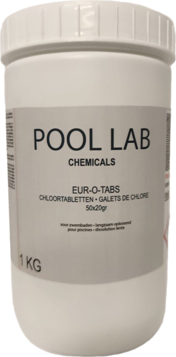 Pool Lab Tabs 50x20gr - Chloortabletten Zwembad - chloor tabletten - chloortabletten jacuzzi - spa - whirlpool - zwembad - tabletten zwembad - shock - ontsmetting - opzetzwembaden