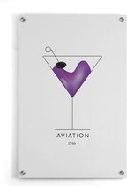 Walljar - Aviation Cocktail - Muurdecoratie - Plexiglas schilderij