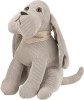 Dream-Living Deurstopper hond Sorbo grijs rib-22x22x31 cm-1 stuks
