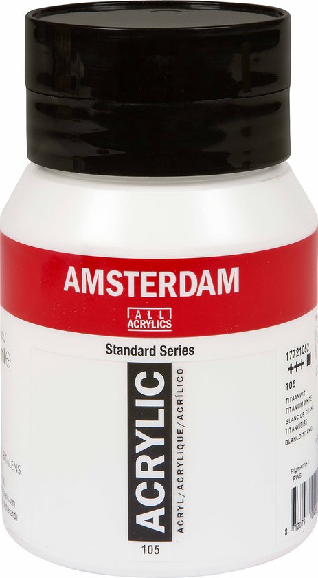 Amsterdam Standard Acrylverf 500ml 105 Titaanwit - Amsterdam