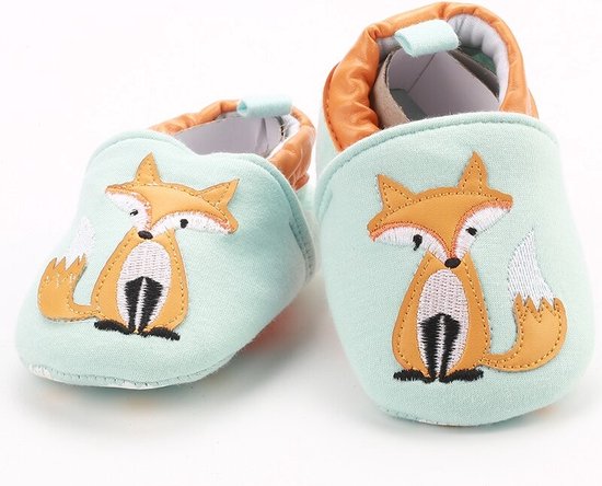 Chaussons de bébé pour bébé faits à la main avec renard - Chaussures bébé - Chaussons pour bébé avec renard - 12-18 mois
