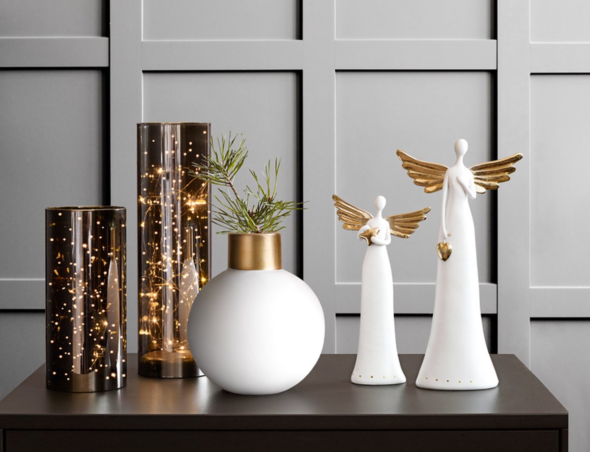 Led decoratie Skylight Petit – Glas & Led lampjes – Grijs – Groot