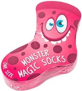 magische sokken Monster roze kindersokken