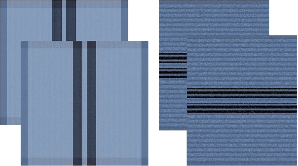 DDDDD 2x theedoek + 2x keukendoek Baxter - Denim