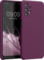 kwmobile telefoonhoesje voor Samsung Galaxy A32 5G - Hoesje met siliconen coating - Smartphone case in bordeaux-violet