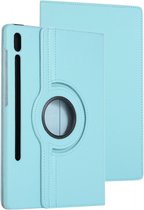 Samsung Galaxy Tab S7 Hoesje - 11 inch - Samsung Galaxy Tab S8 Hoesje - Draaibare Book Case Turquoise